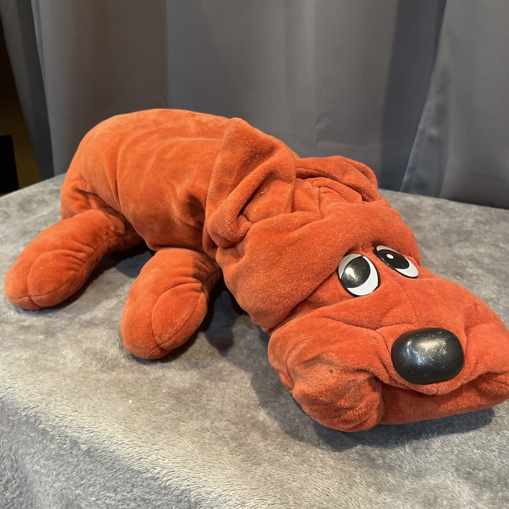 Vintage 1986 Pound Puppies Dog Rusty Color Rumple Skins 18" No Collar
